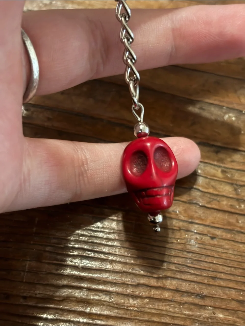 Red Skull Keychain Pendant Accessories